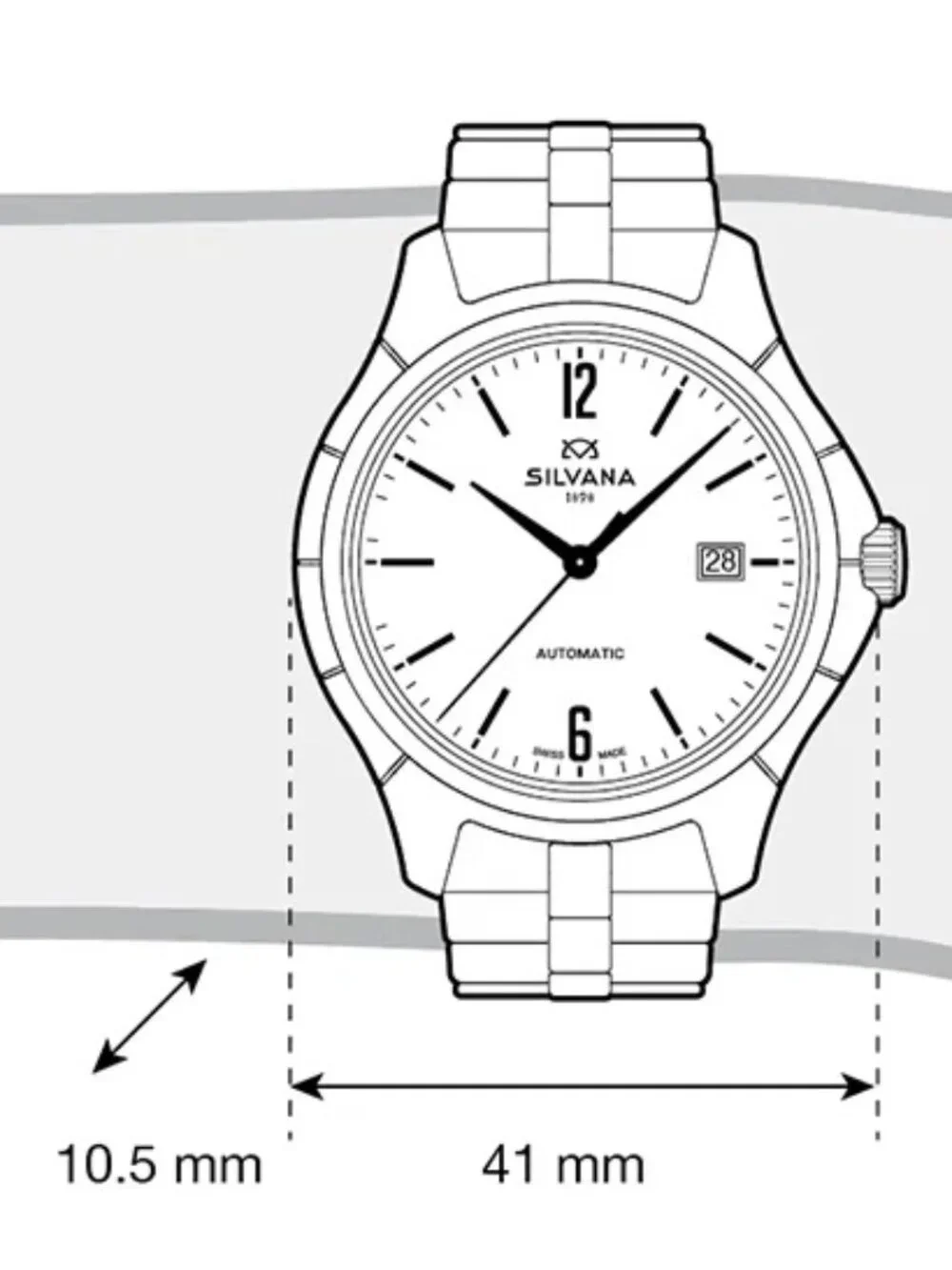 SILVANA STINGRAY SB41ASS23S 41mm Men's Automatic Swiss Men's Watch